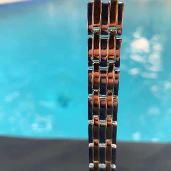 New two tone gold & Silver Stainless Bracelet - Picture 5 of 7